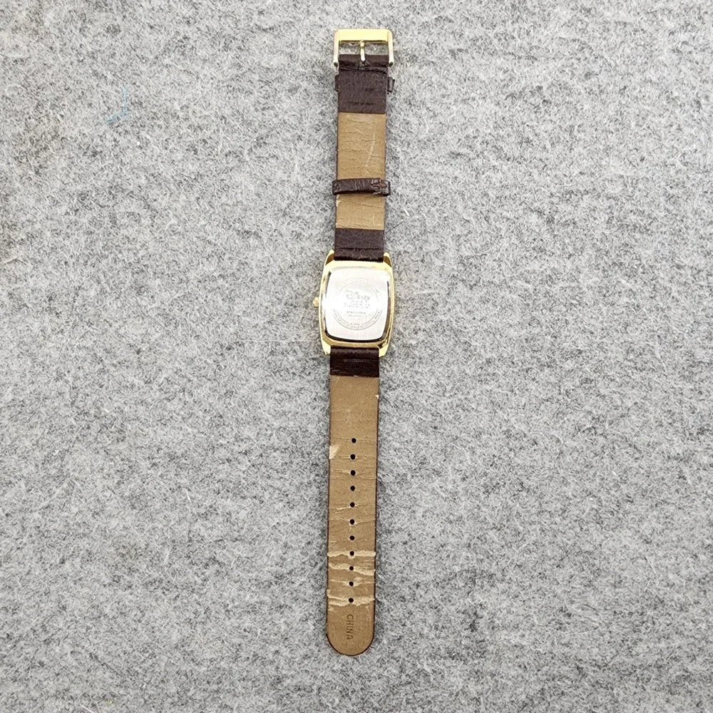 Disney Disneyland 50th Anniversary Special Edition Watch Gold Brown Castle FLAWS